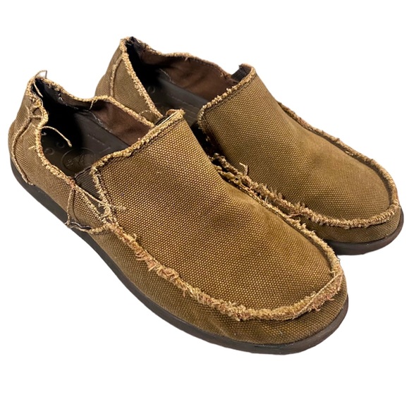 CROCS Other - Crocs Mens Shoes Size 11 M Santa Cruz Slip On Loafer Canvas Lightweight Comfort